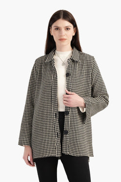 Tweed Button Closure Shirt