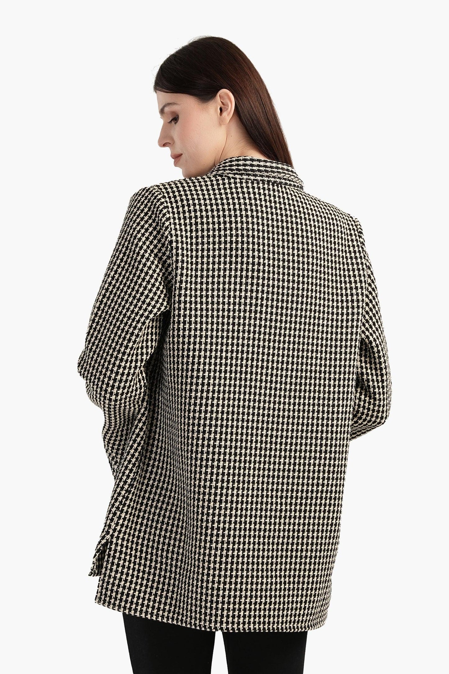 Tweed Button Closure Shirt