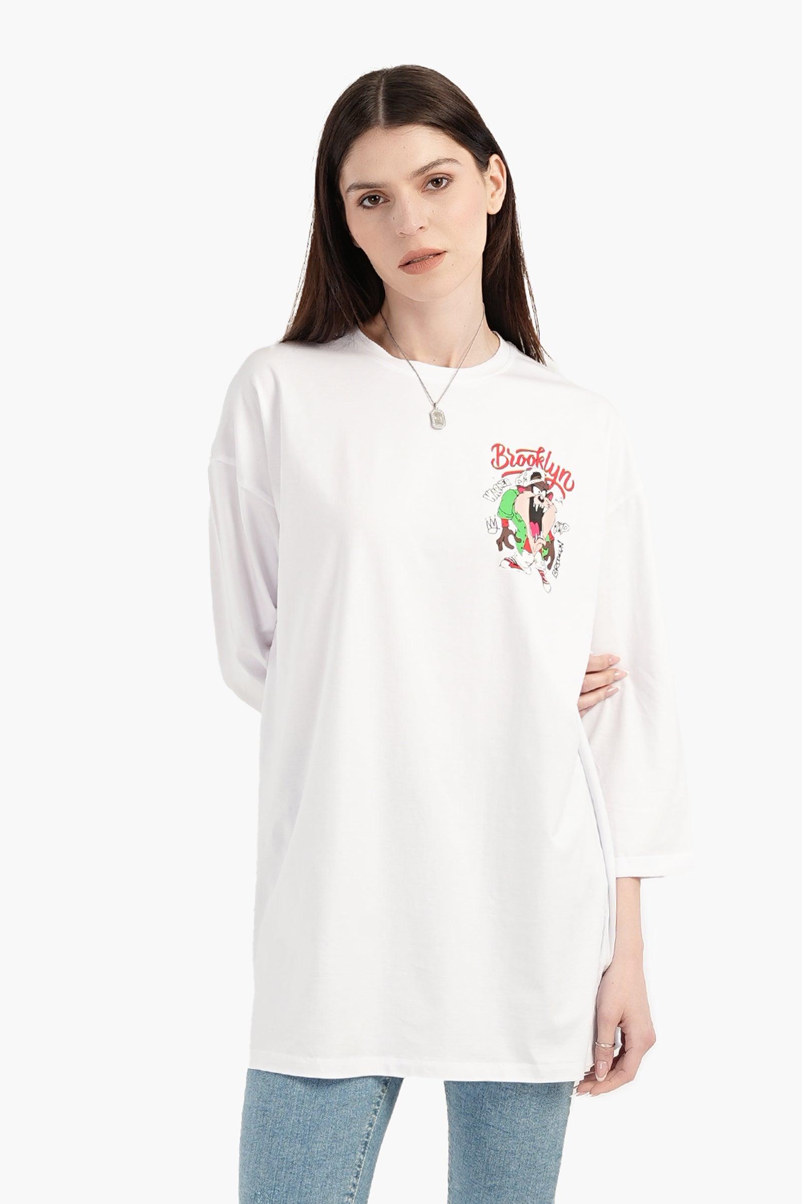 تيشيرت طويل بطبعة Taz