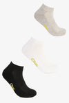 Solid Ankle Socks - 3 Pairs