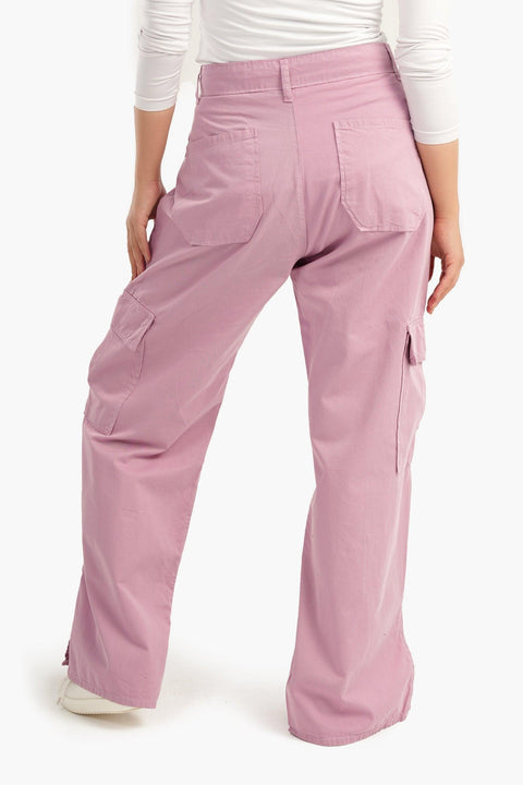 Linen Baggy Pants with Slits