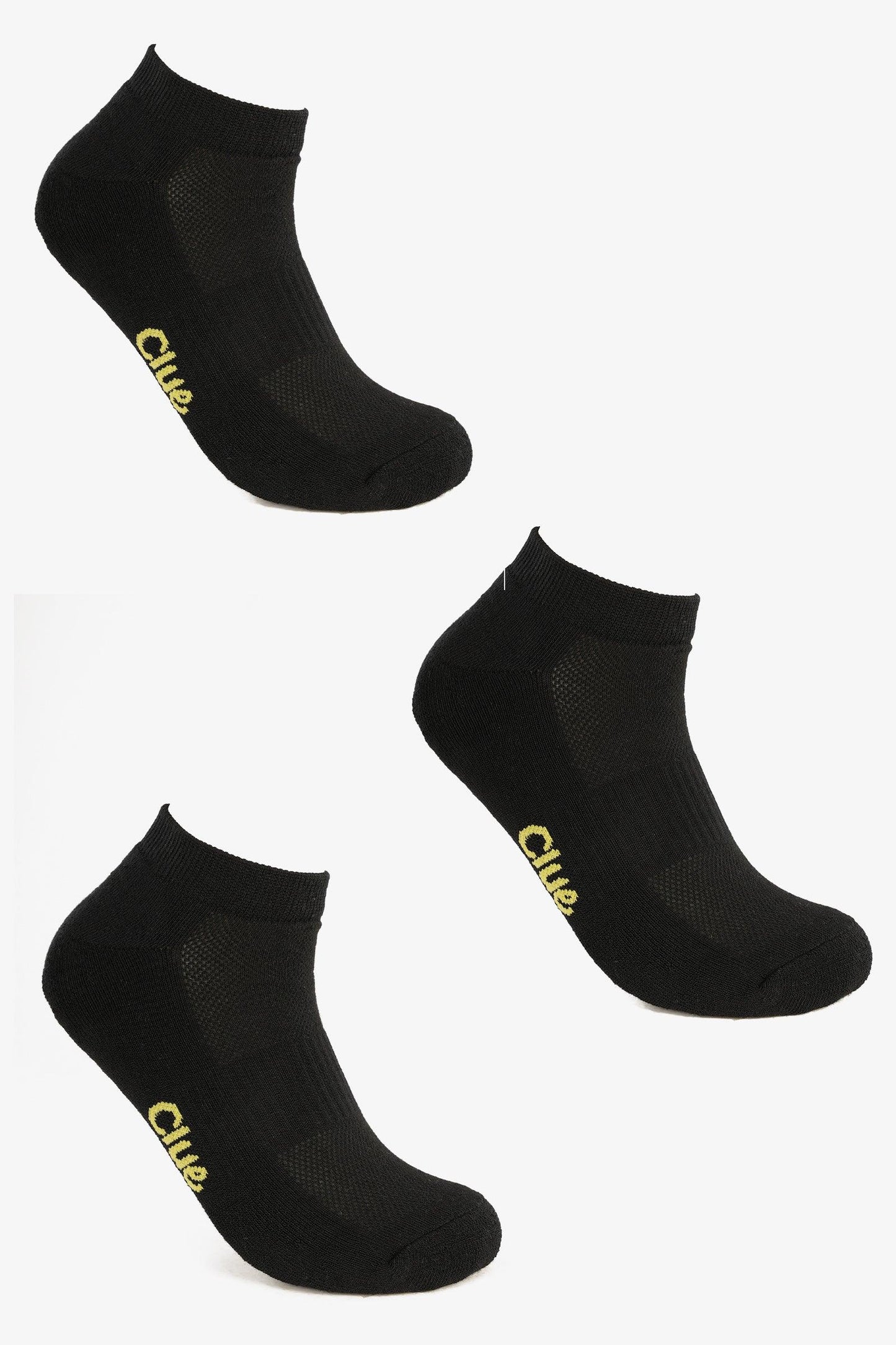 Solid Ankle Socks - 3 Pairs