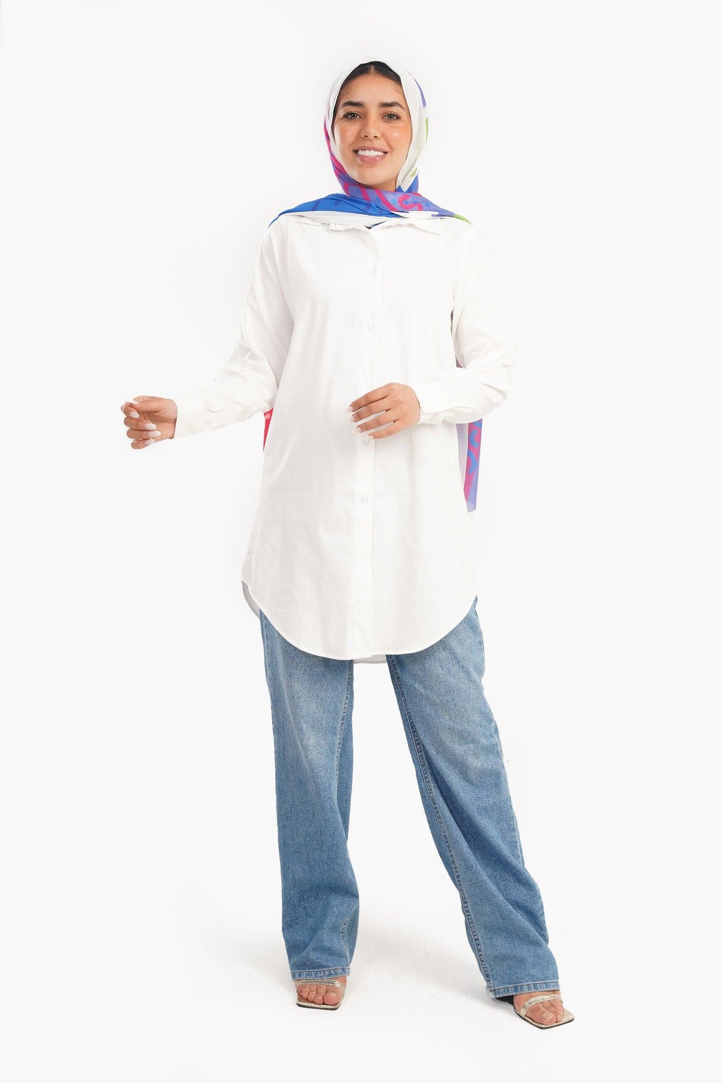 قميص بوبلين واسع