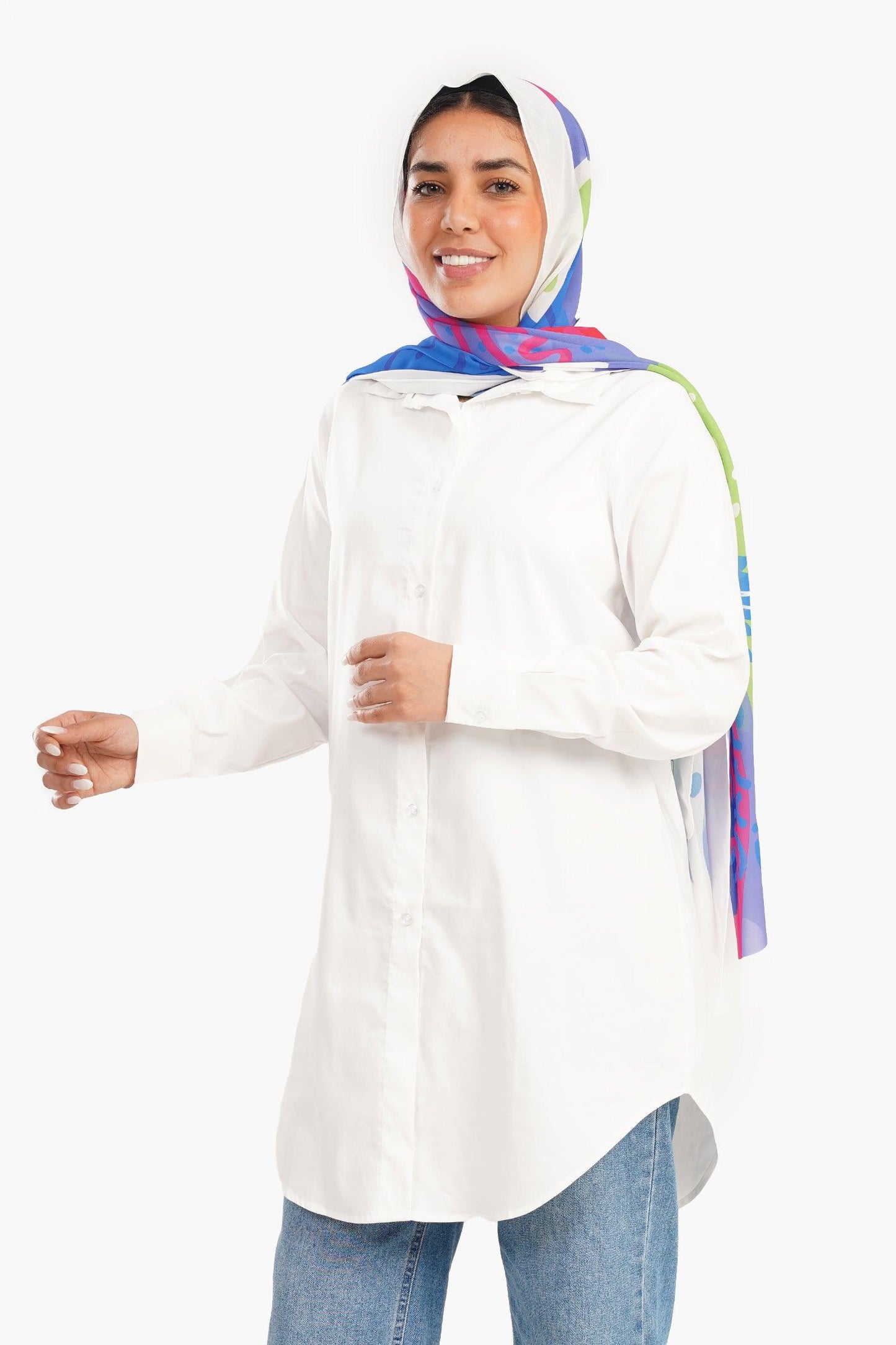 قميص بوبلين واسع