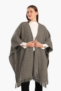 Tweed One Size Poncho