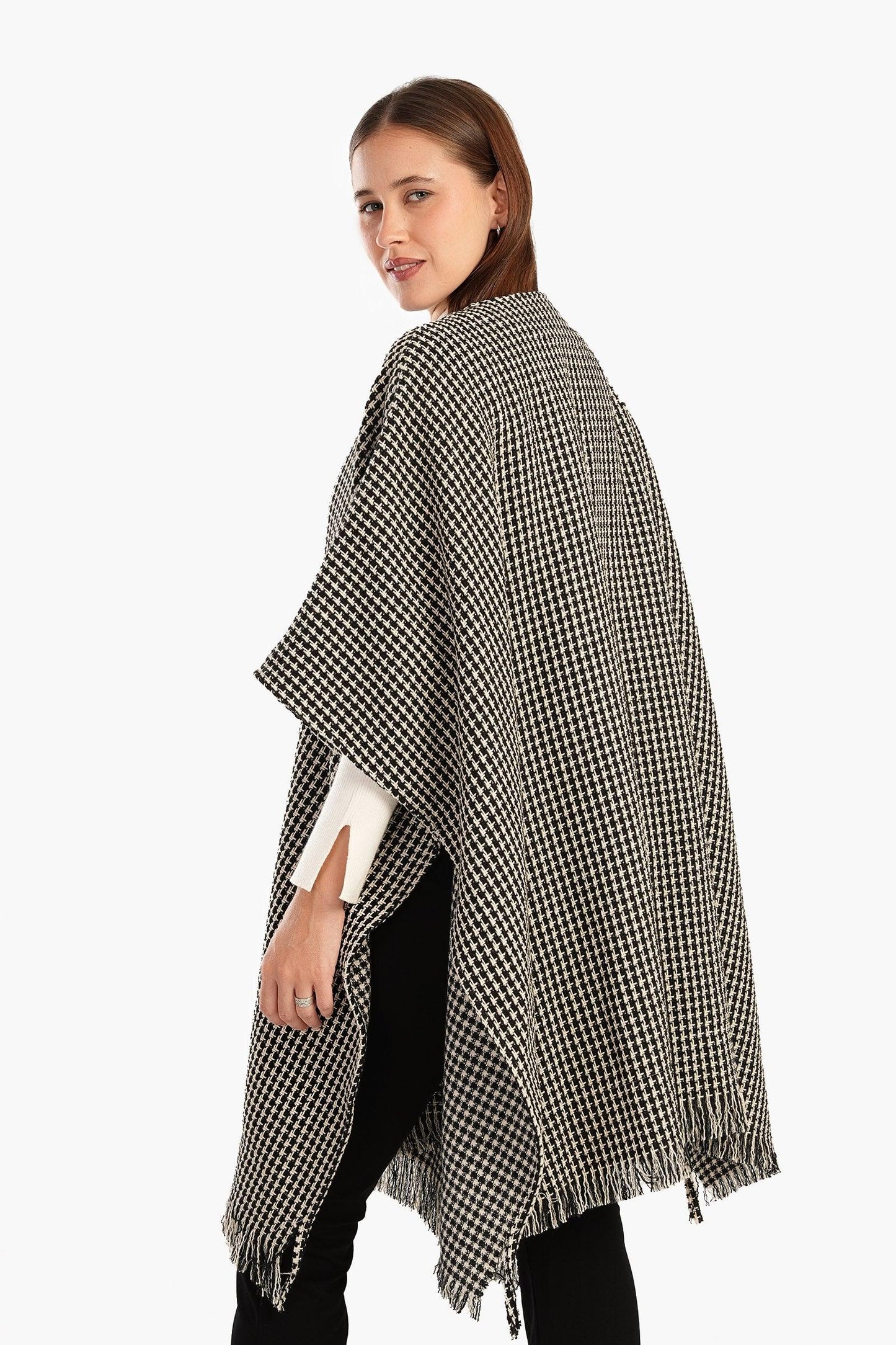 Tweed One Size Poncho