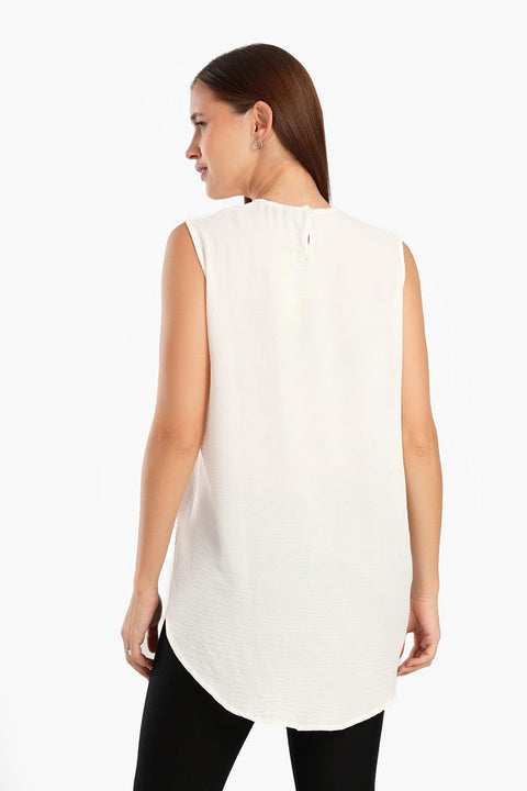 Asymmetrical Sleeveless Blouse