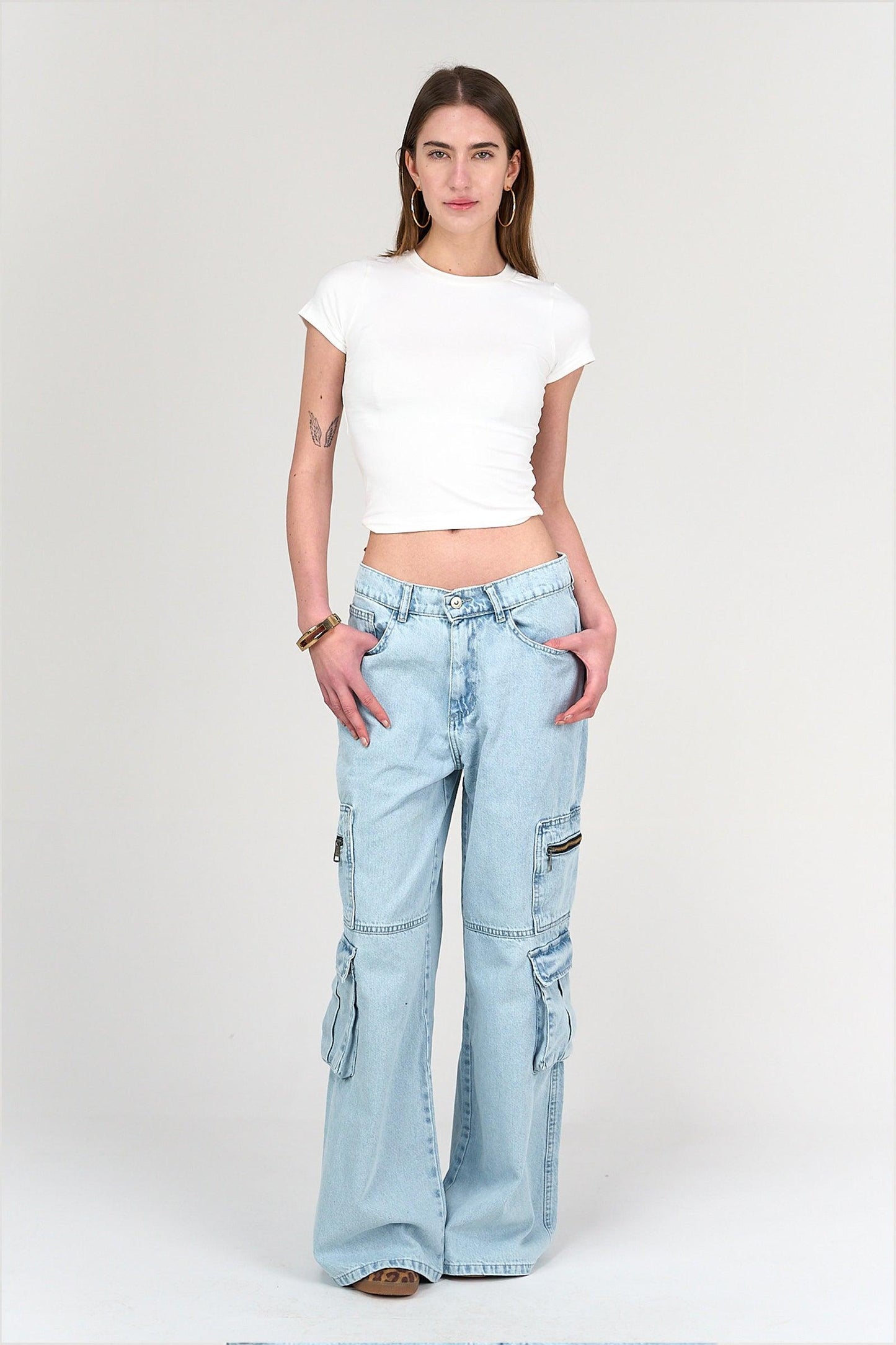 Cotton Blend Cropped Top