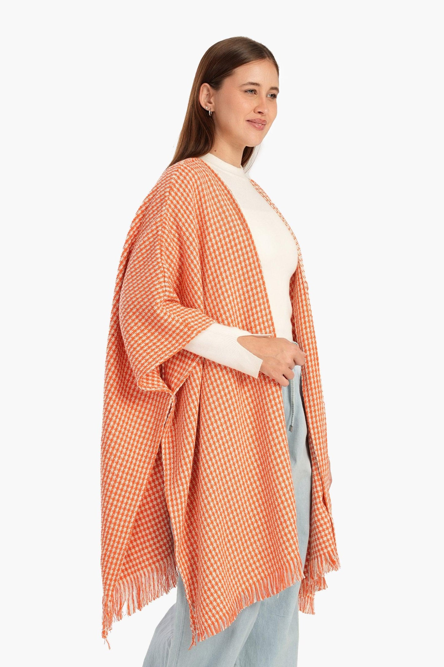 Tweed One Size Poncho