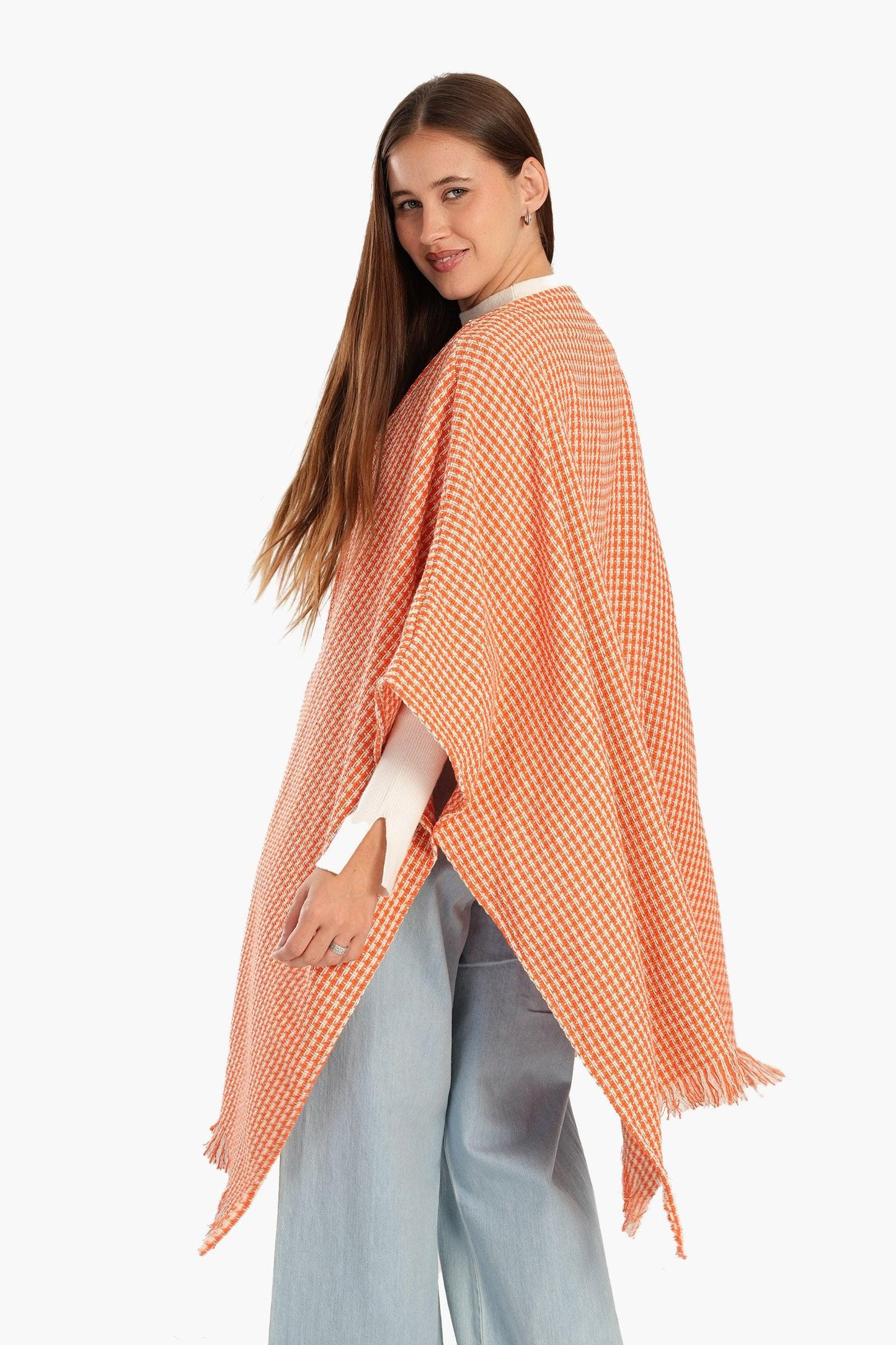 Tweed One Size Poncho