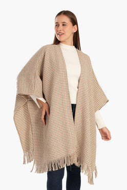 Tweed One Size Poncho