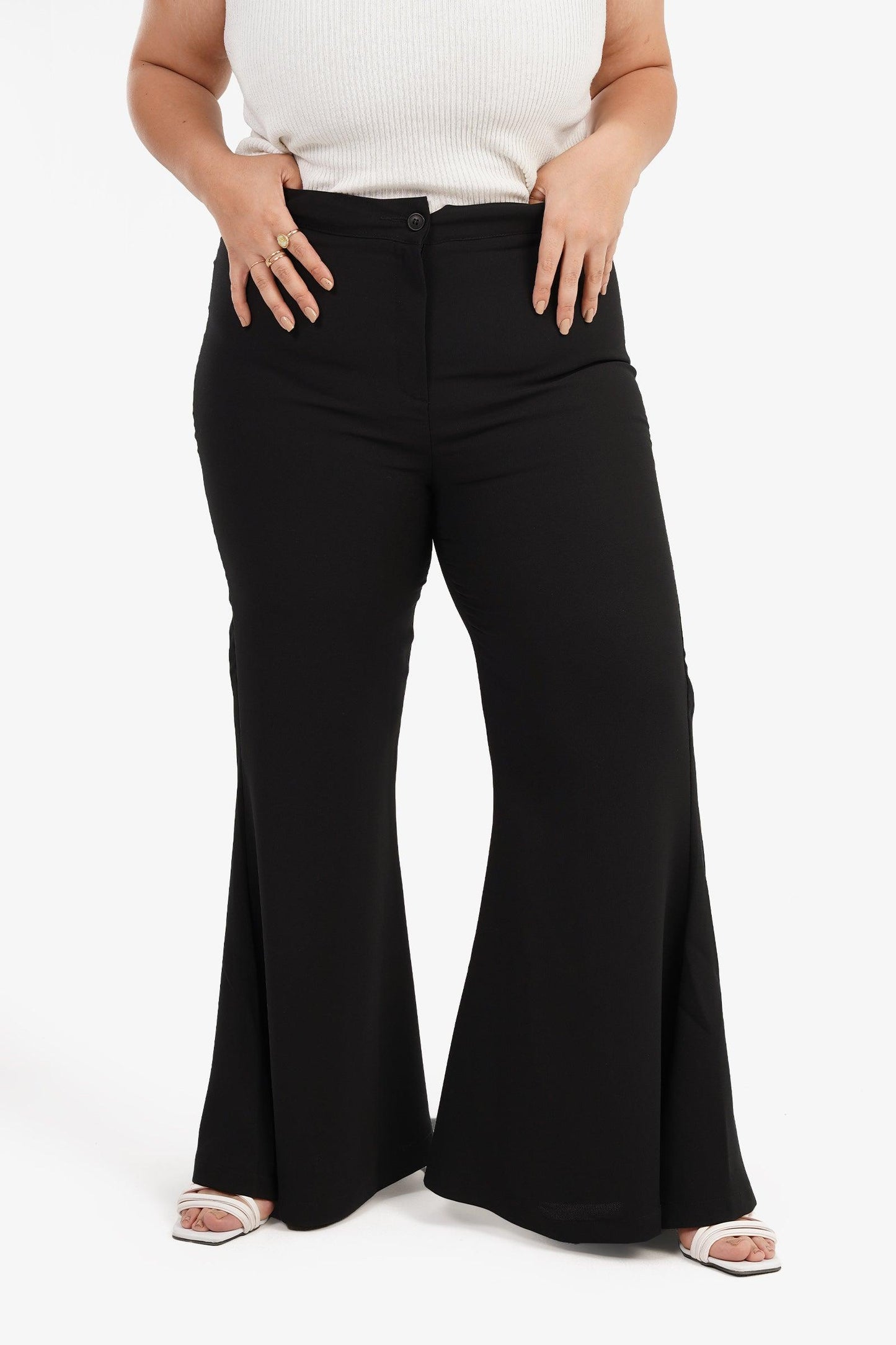 بنطلون فلير كريب ليكرا