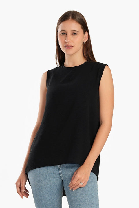 Asymmetrical Sleeveless Blouse