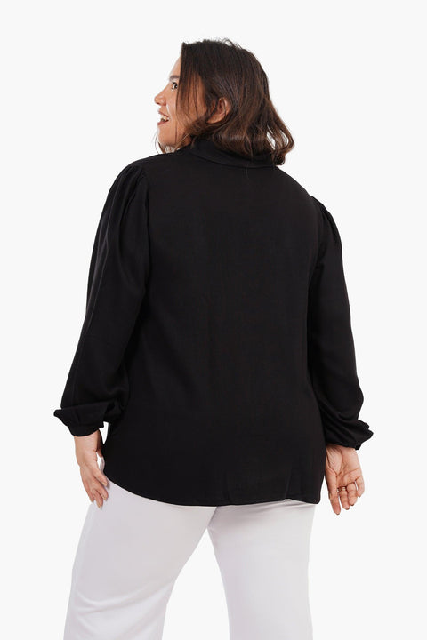 Long Puffy Sleeves Blouse