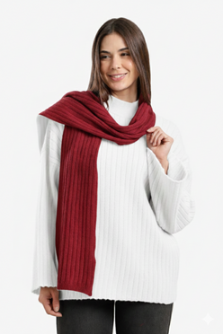 Ribbed Knitted Scarf