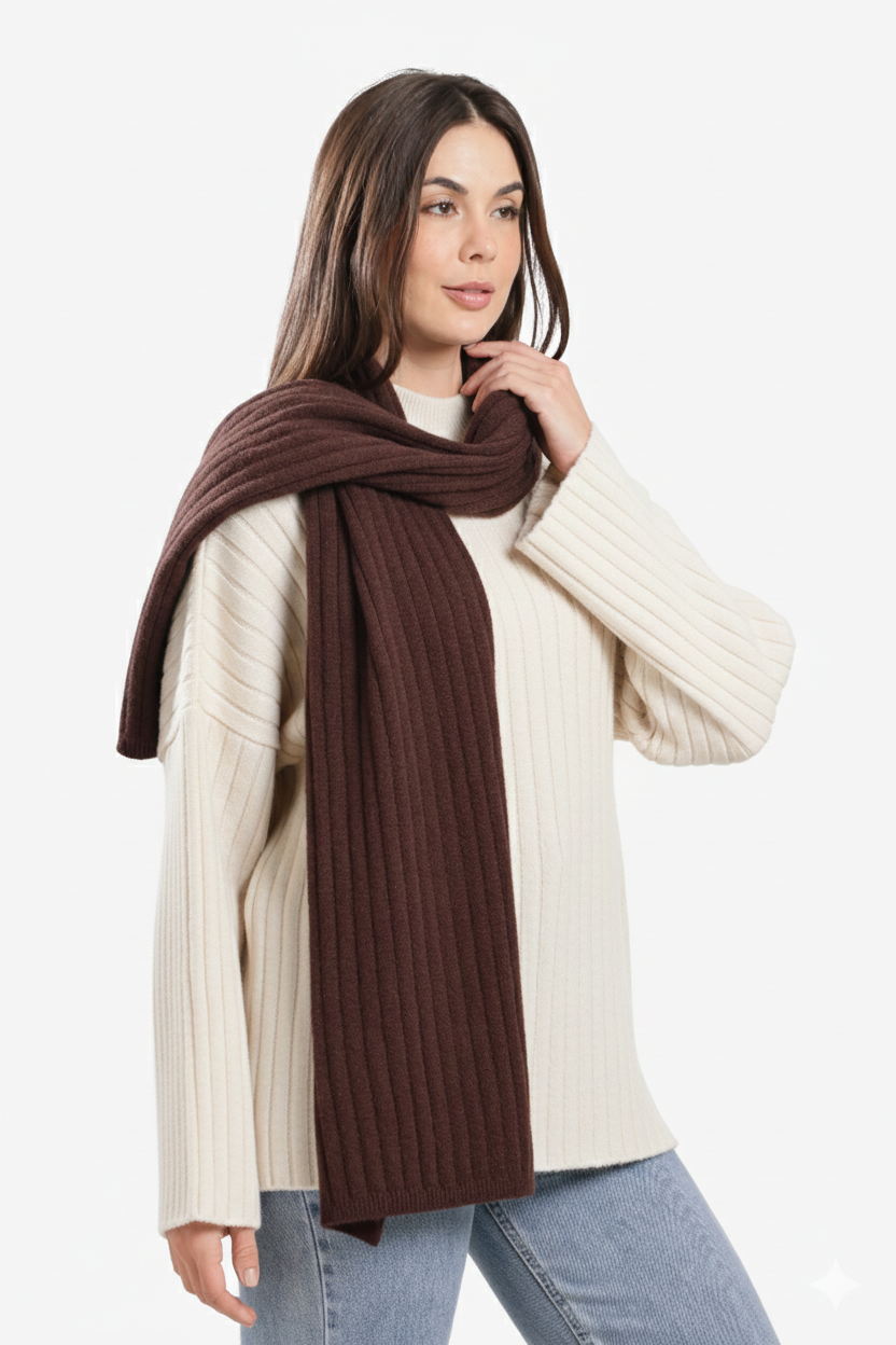Ribbed Knitted Scarf