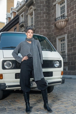 Folded Hem Wool Pullover