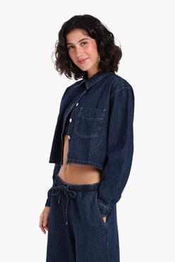 Cropped Denim Shirt