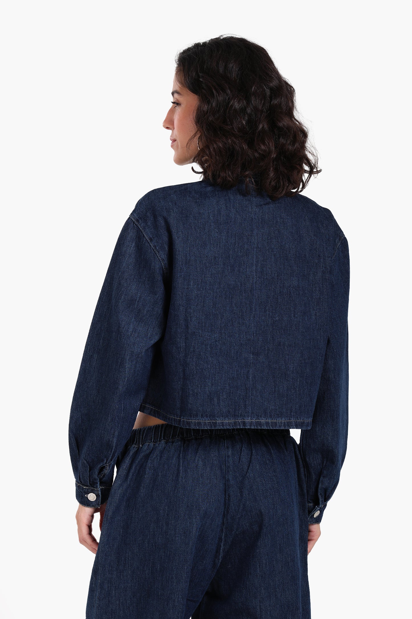 Cropped Denim Shirt