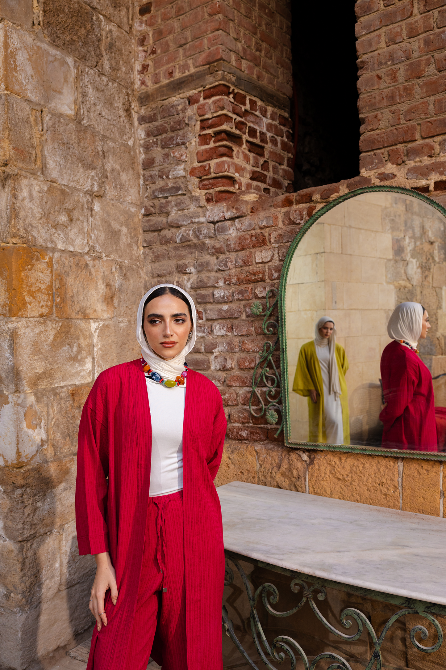 كيمونو ميدي بملمس بارز