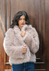 Open Neckline Fur Jacket