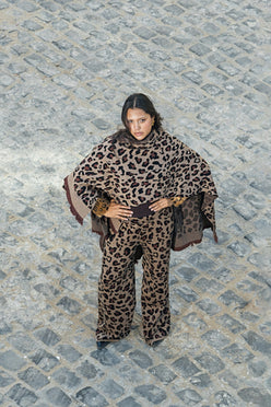 Leopard Pattern Poncho
