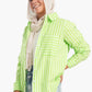 Lime Shirt with White Stripes