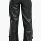 Wide Leg Leather Pants