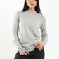 Ribbed Mock Neck Pullover - Clue Wear