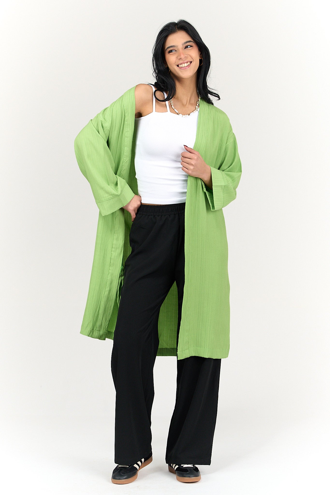 كيمونو ميدي بملمس بارز