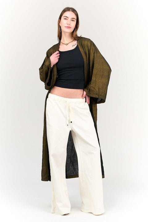 Linen Open Front Kimono