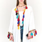 Kimono with Colorful Tassels