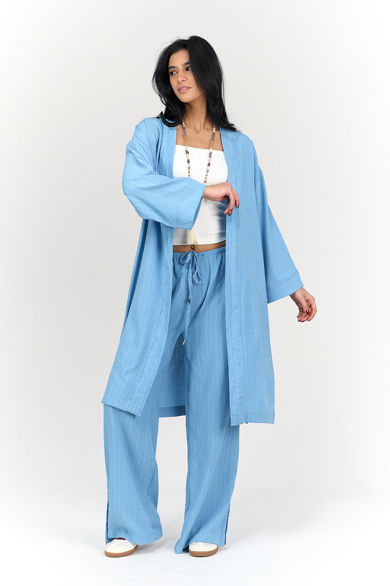 كيمونو ميدي بملمس بارز