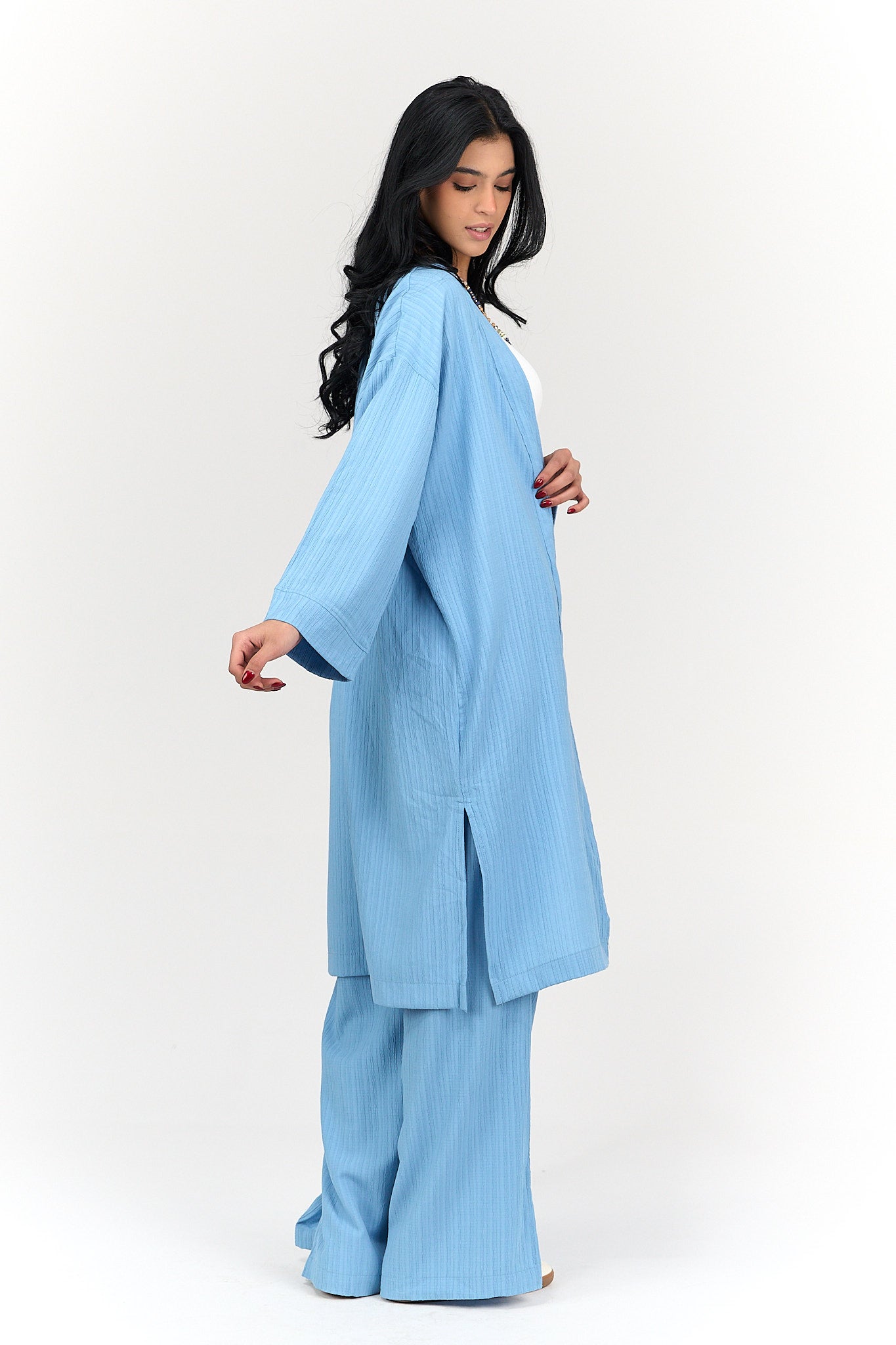 كيمونو ميدي بملمس بارز