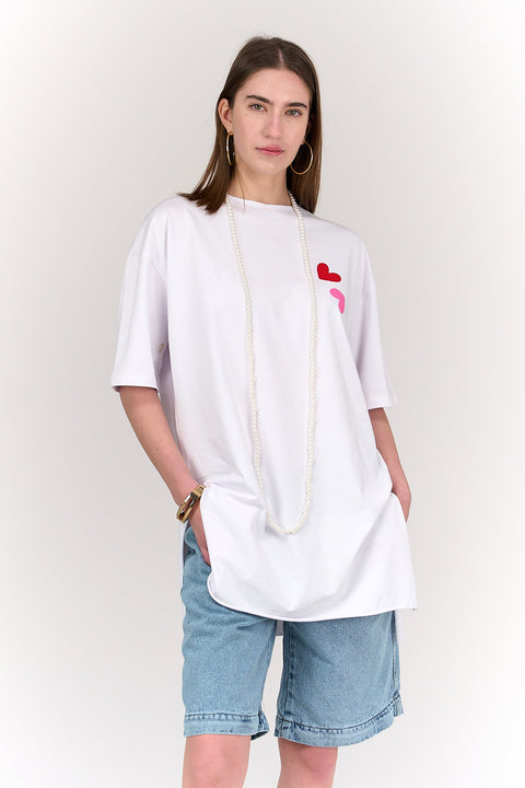 Printed Elbow Sleeves T-Shirt