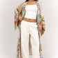 Flared Sleeves Printed Kimono