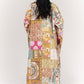 Flared Sleeves Printed Kimono