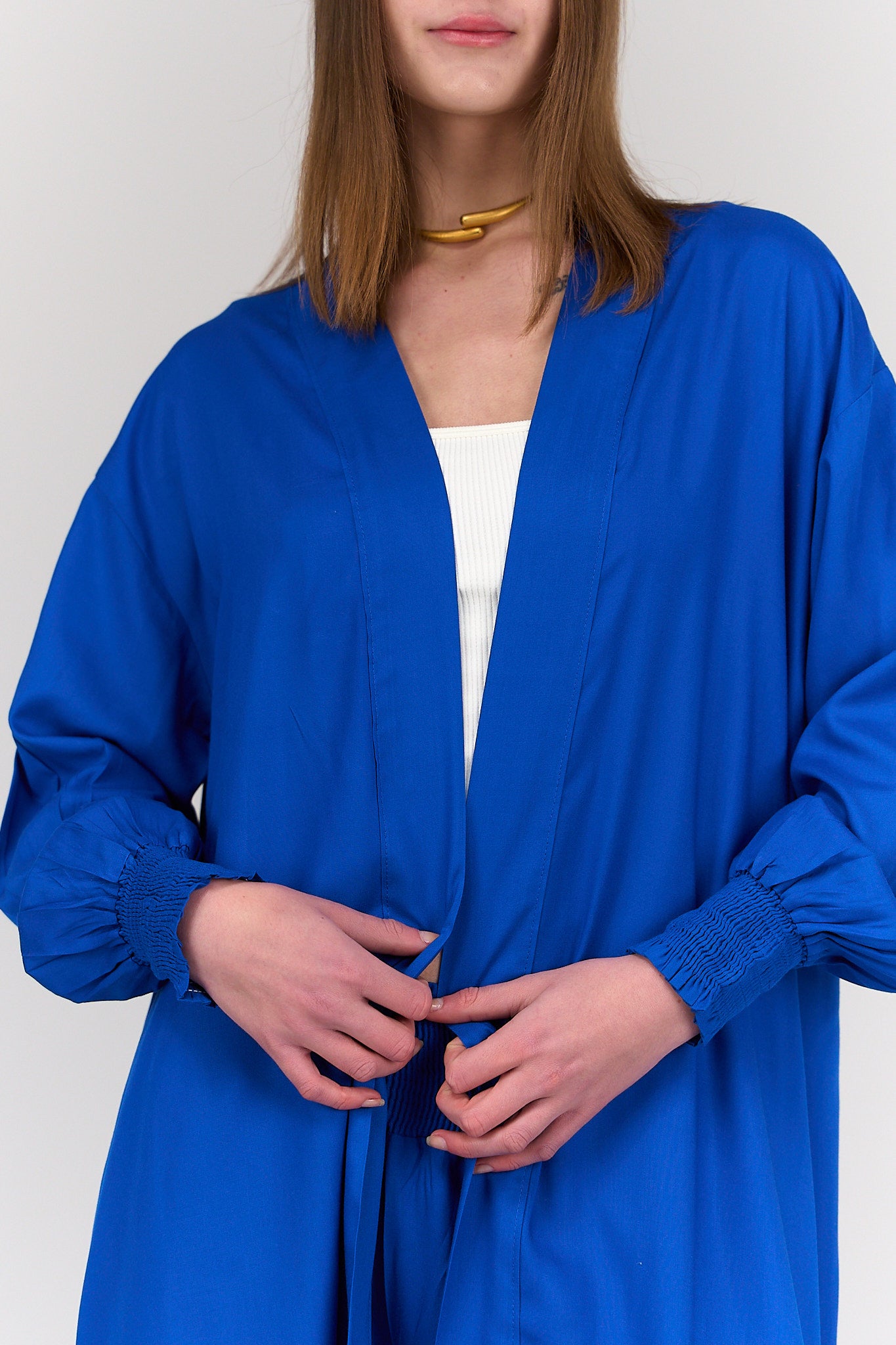 كيمونو سادة بأساور بأستك 