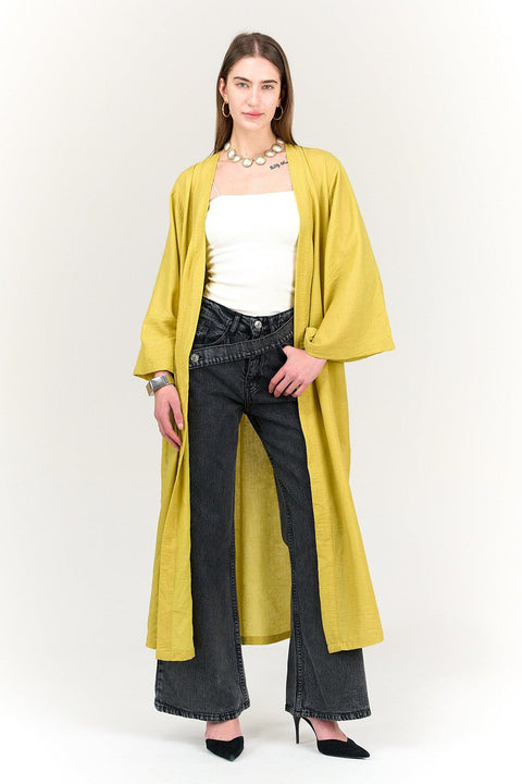 Linen Open Front Kimono