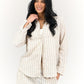Beige Linen Striped Shirt