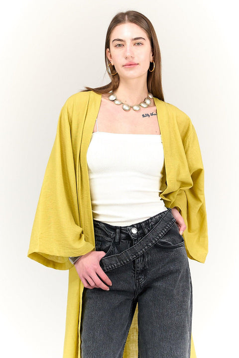 Linen Open Front Kimono