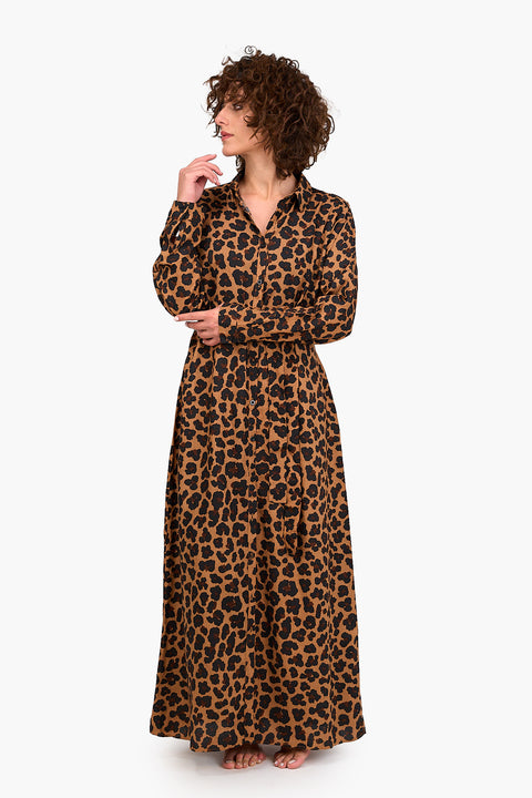 Leopard Print Maxi Dress