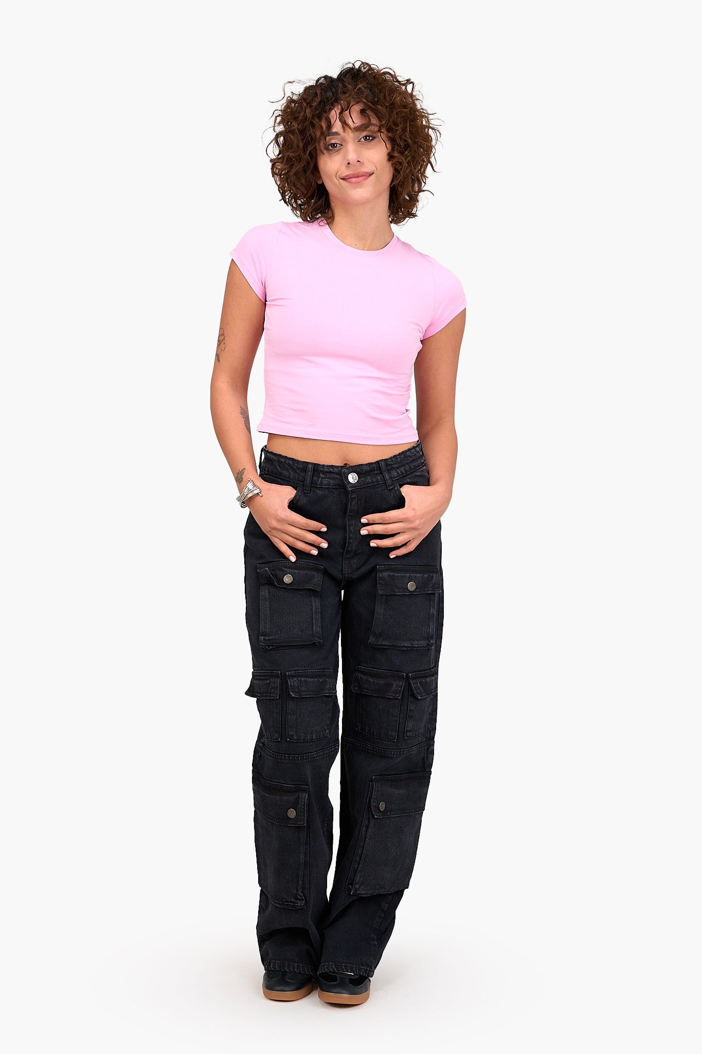 Cotton Blend Cropped Top