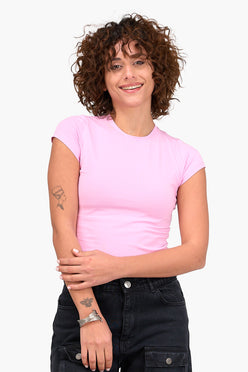 Cotton Blend Cropped Top