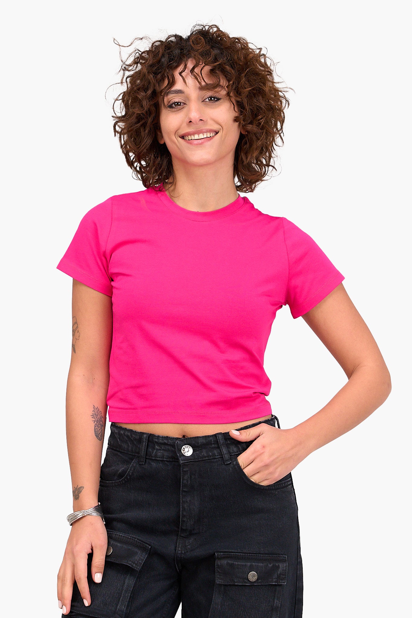 توب نص كم قصير سادة