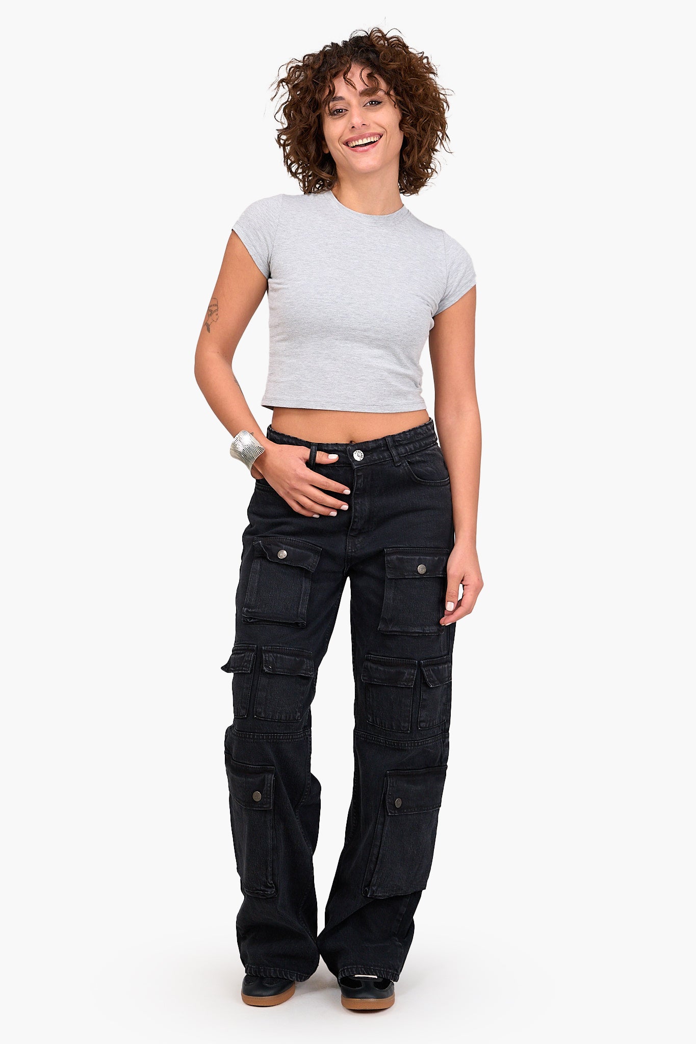 Cotton Blend Cropped Top