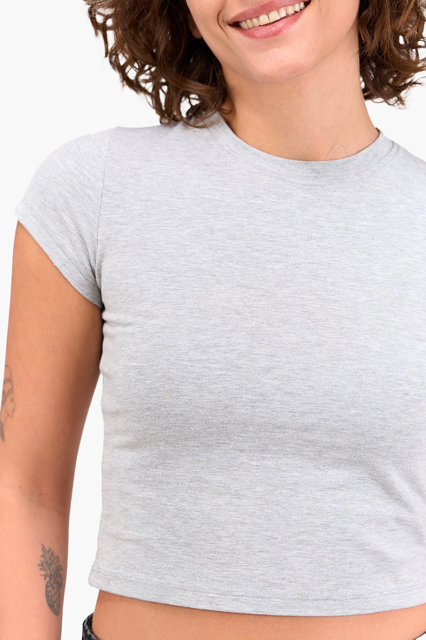 Cotton Blend Cropped Top