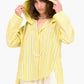 Striped Hooded Viscose Shirt