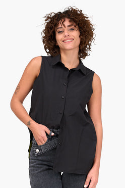 Poplin Sleeveless Shirt