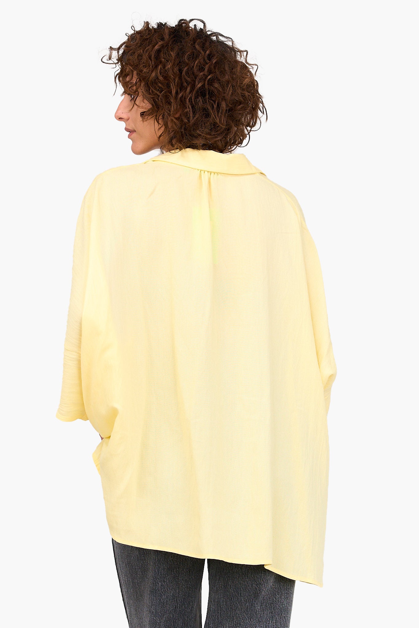 Half Placket Oversized Shirt